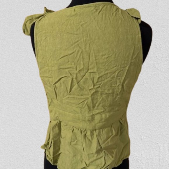 Paper & Crane Olive Green Full Button Down Tank Top 4140 NWT Boutique - Picture 4 of 8